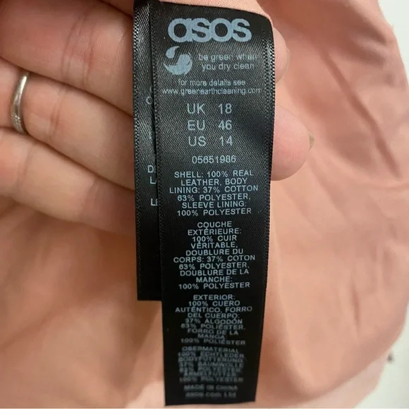 ASOS Pink Suede Motorcycle Jacket *NWT* - Picture 5 of 9